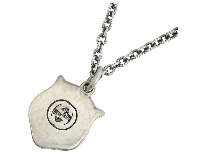 Colar GUCCI Cabeça de Gato em Silver Prata - vista 2