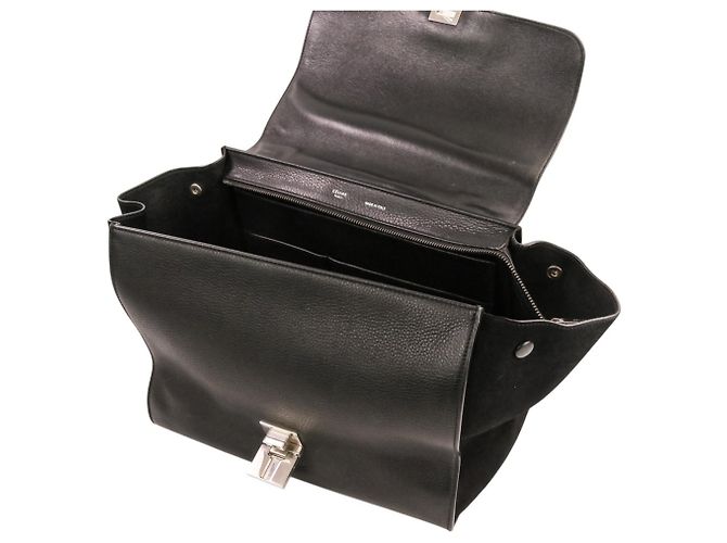 Céline Celine Trapeze Medium Sac à main/Sac à épaule 2-Way Noir - vue 10
