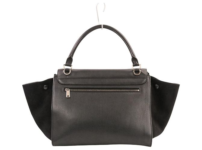 Céline Celine Trapeze Medium Sac à main/Sac à épaule 2-Way Noir - vue 2