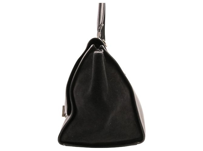 Céline Celine Trapeze Medium Sac à main/Sac à épaule 2-Way Noir - vue 3