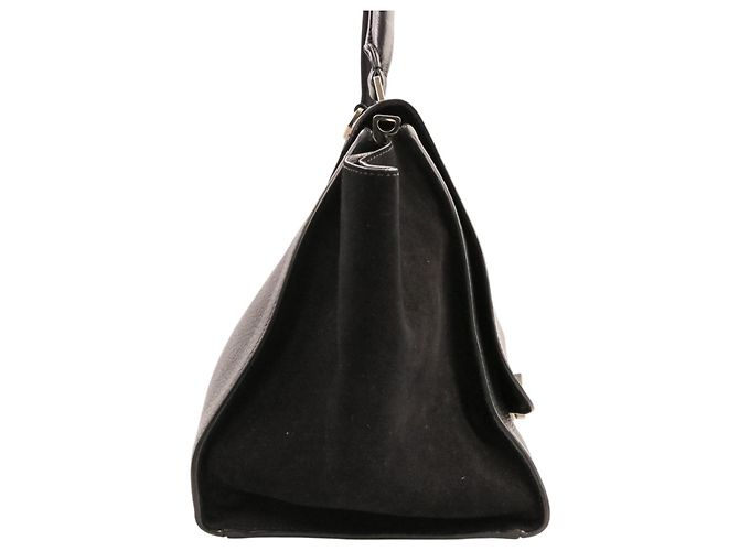 Céline Celine Trapeze Medium Sac à main/Sac à épaule 2-Way Noir - vue 4