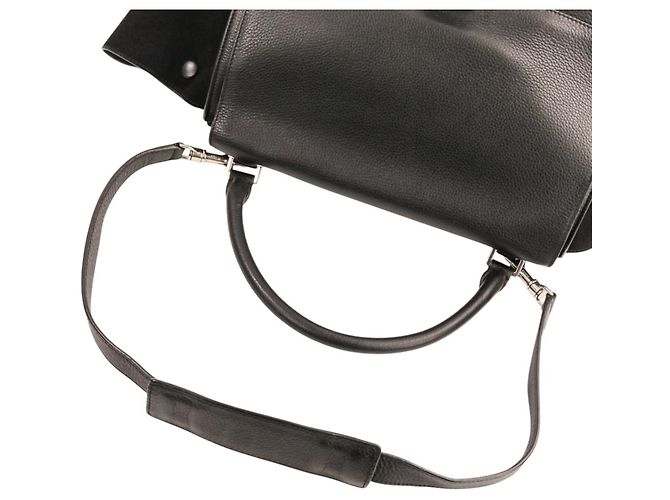 Céline Celine Trapeze Medium Sac à main/Sac à épaule 2-Way Noir - vue 7