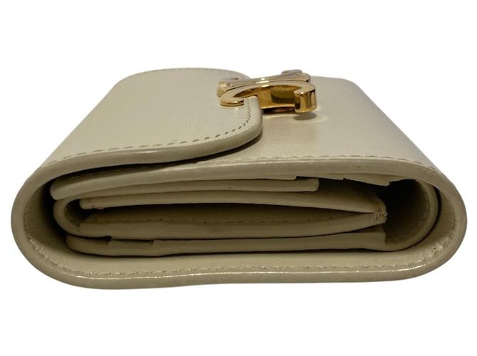 Céline Carteira de aba Small Triomphe Celine Cru - vista 3