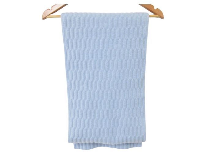 Hermès Hermes Stola aus Wolle, Hellblau - Ansicht 2