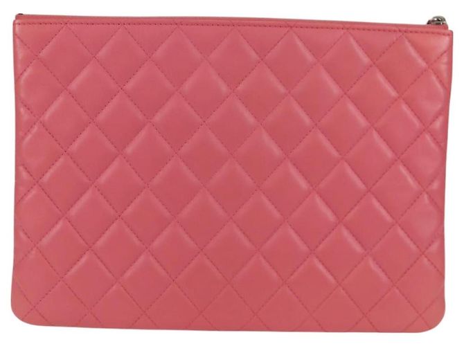 Chanel CC Casino O Case Clutch aus gestepptem Lammleder Medium Pink - Ansicht 2
