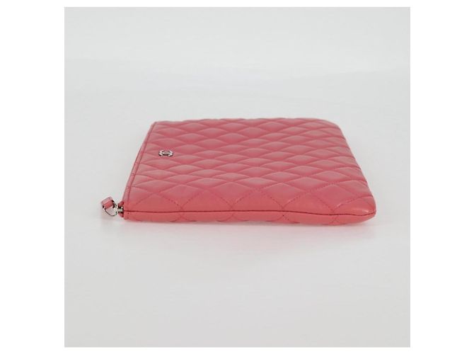 Chanel CC Casino O Case Clutch aus gestepptem Lammleder Medium Pink - Ansicht 3