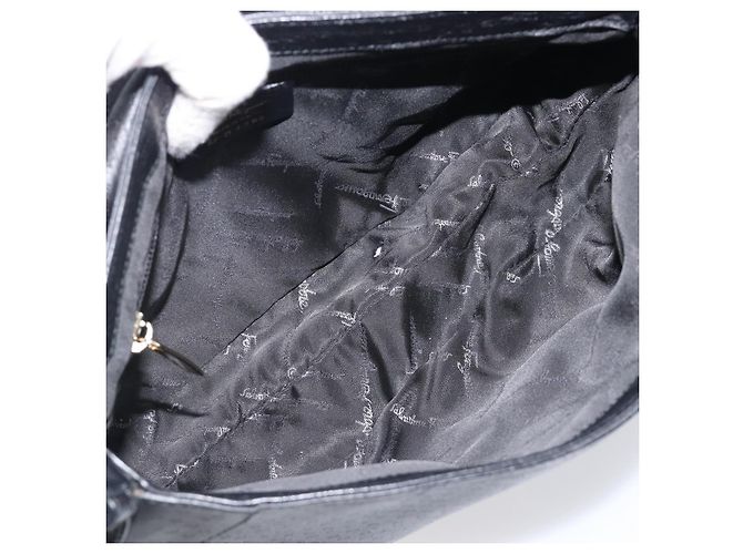 Salvatore Ferragamo Gancini Leather Negro - vista 5
