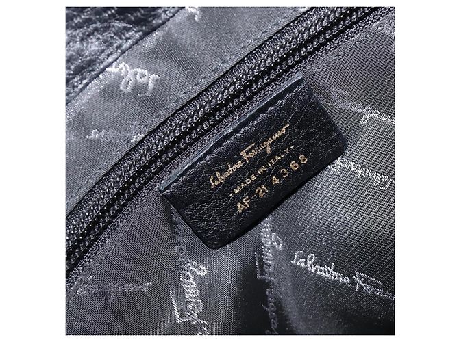 Salvatore Ferragamo Gancini Leather Negro - vista 6