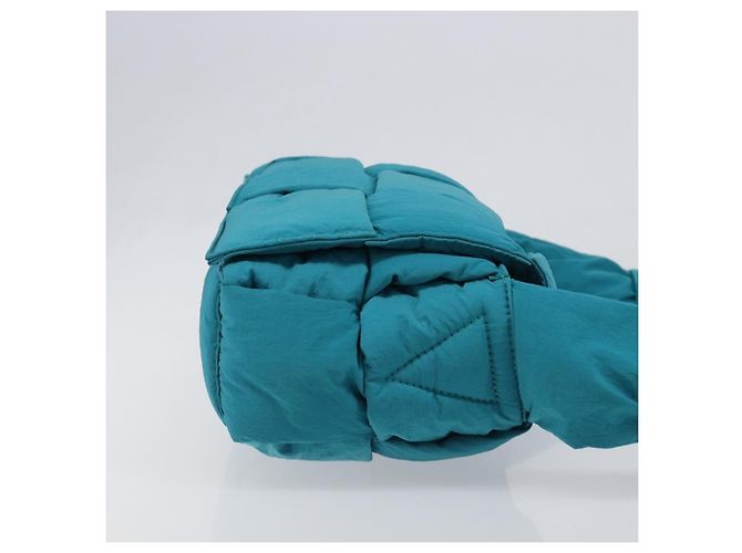 Bottega Veneta Padded Tech Cassette Intrecciato Nylon Turchese - vista 3