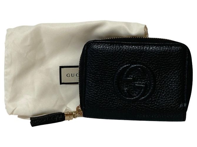 Monedero de piel GUCCI Soho Interlocking G Negro - vista 11