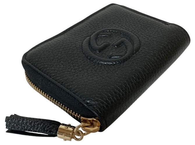 Monedero de piel GUCCI Soho Interlocking G Negro - vista 2