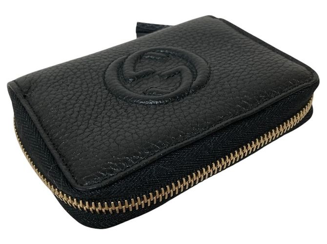 Monedero de piel GUCCI Soho Interlocking G Negro - vista 3