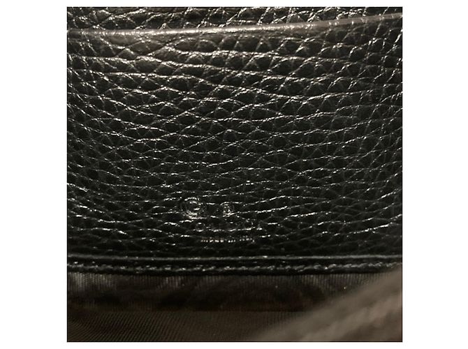 Monedero de piel GUCCI Soho Interlocking G Negro - vista 7