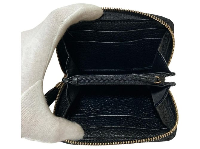 Monedero de piel GUCCI Soho Interlocking G Negro - vista 8