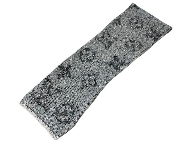 Sciarpa in maglia di mohair con paillettes Monogram Louis Vuitton Marrone - vista 2