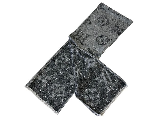 Sciarpa in maglia di mohair con paillettes Monogram Louis Vuitton Marrone - vista 3