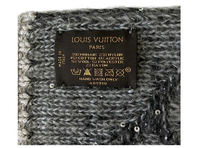 Sciarpa in maglia di mohair con paillettes Monogram Louis Vuitton Marrone - vista 6
