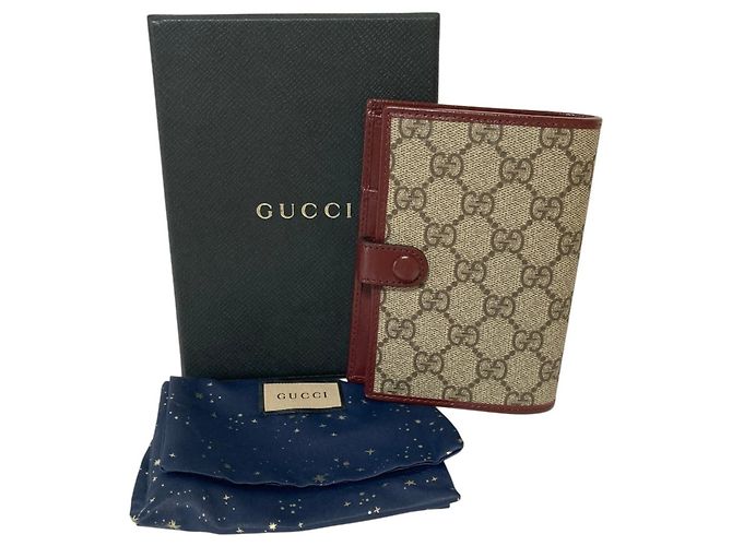 Gucci GG Supreme Kartenetui Rot Beige - Ansicht 10
