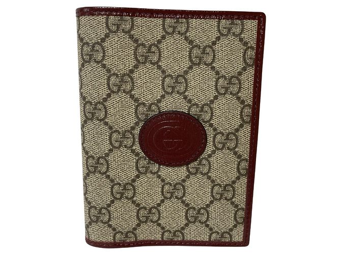 Gucci GG Supreme Kartenetui Rot Beige - Ansicht 4