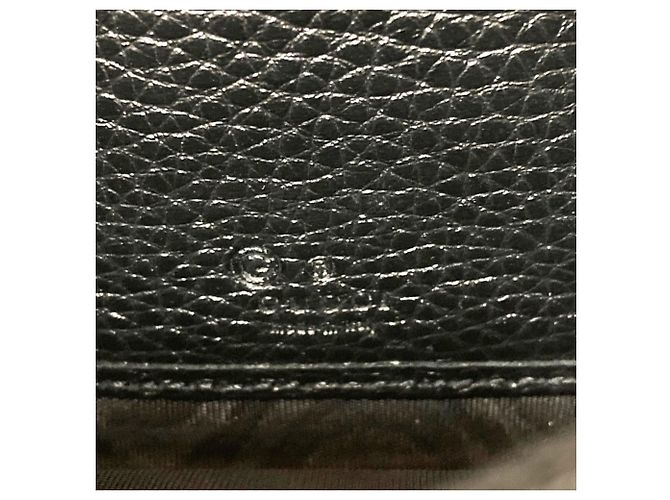Monedero de piel GUCCI Soho Interlocking G Negro - vista 10