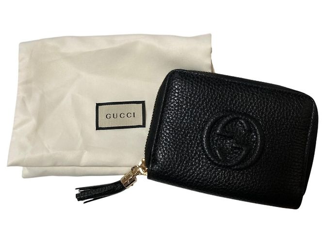 Monedero de piel GUCCI Soho Interlocking G Negro - vista 11
