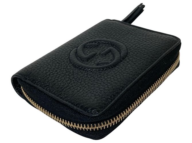 Monedero de piel GUCCI Soho Interlocking G Negro - vista 3