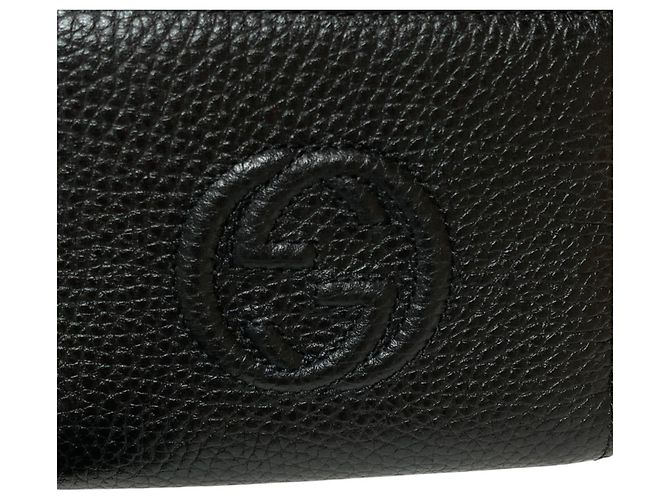 Monedero de piel GUCCI Soho Interlocking G Negro - vista 6