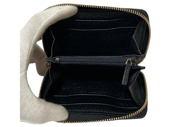 Monedero de piel GUCCI Soho Interlocking G Negro - vista 7