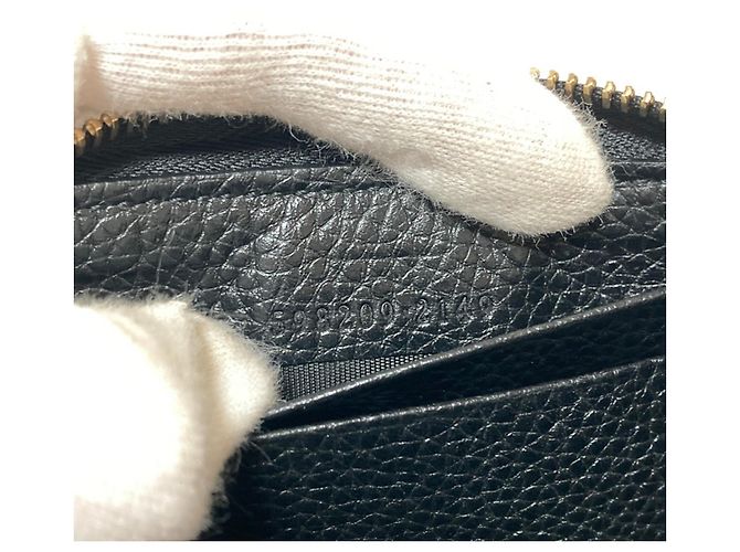 Monedero de piel GUCCI Soho Interlocking G Negro - vista 9