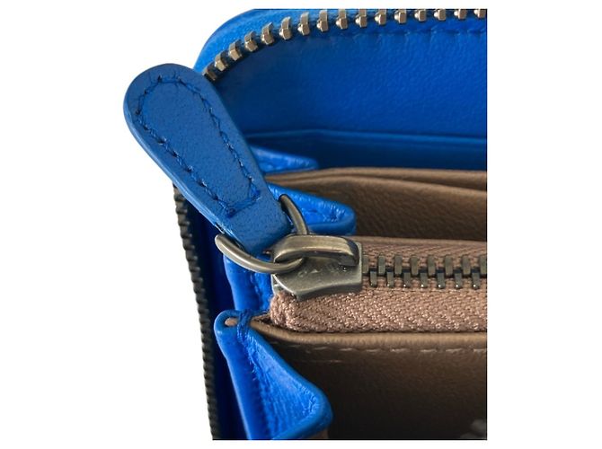 Bottega Veneta Intrecciato Leder-Langbrieftasche Blau - Ansicht 10