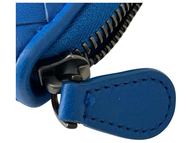 Bottega Veneta Intrecciato Leder-Langbrieftasche Blau - Ansicht 13