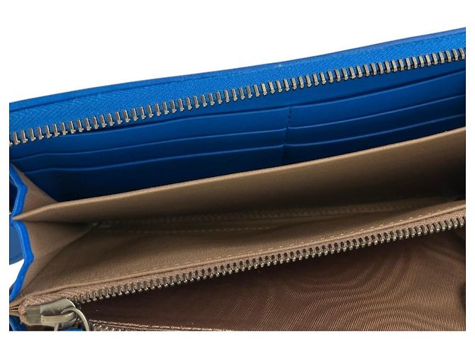 Bottega Veneta Intrecciato Leder-Langbrieftasche Blau - Ansicht 7