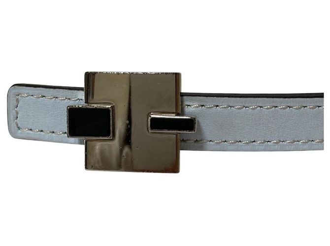 Hermès Cintura reversibile in pelle Veau Epsom HERMES Eileen Blu chiaro - vista 4
