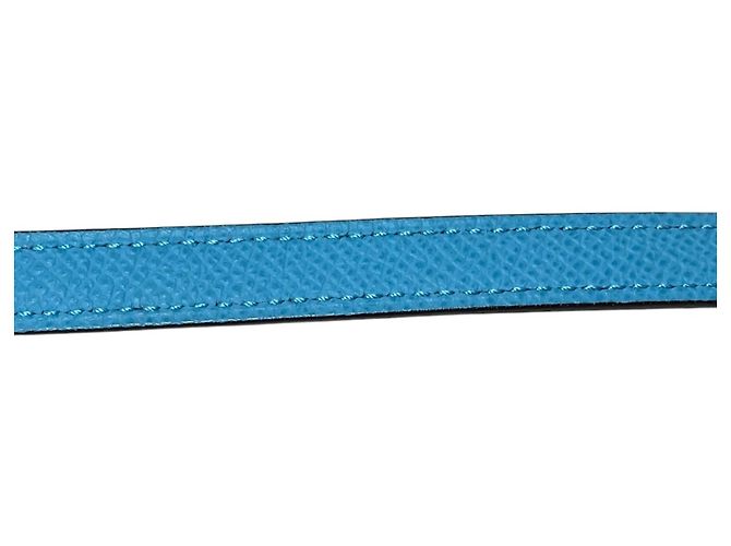 Hermès Cintura reversibile in pelle Veau Epsom HERMES Eileen Blu chiaro - vista 7