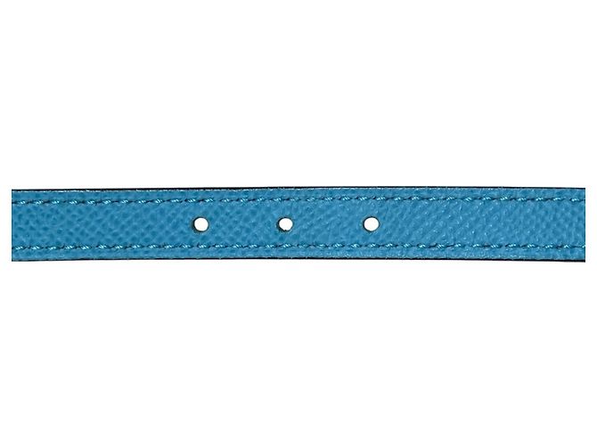 Hermès Cintura reversibile in pelle Veau Epsom HERMES Eileen Blu chiaro - vista 8