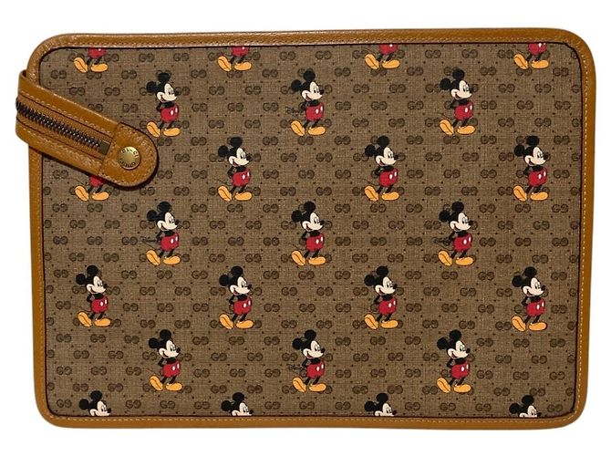 GUCCI Disney Collaboration Micro GG Supreme Clutch Bag Braun - Ansicht 3