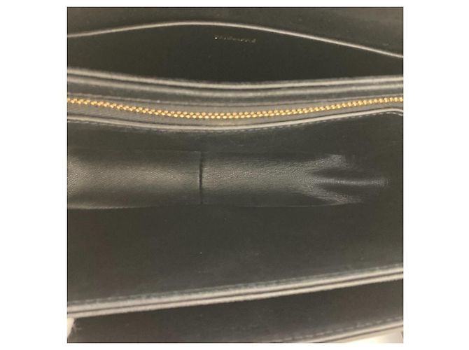 Céline Bolsa de Ombro em Couro Celine Teen Triomphe Preto - vista 4
