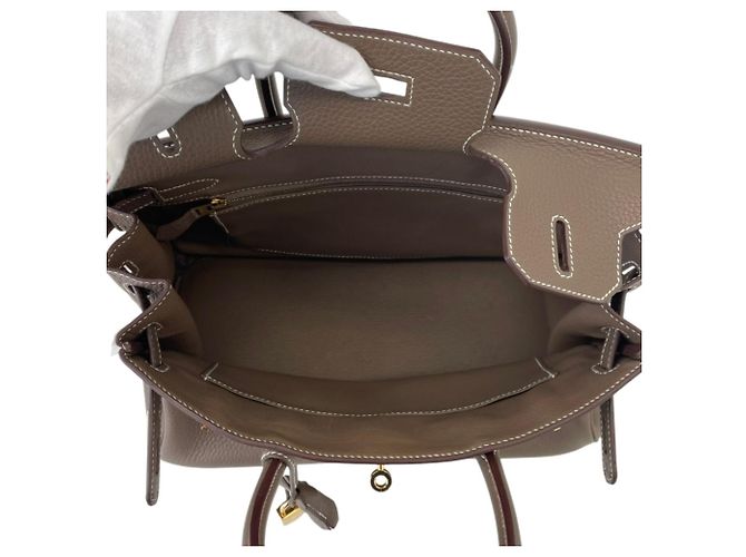 Hermès Bolsa Hermes Birkin 30 em Etoupe Gray Cinza Taupe - vista 8