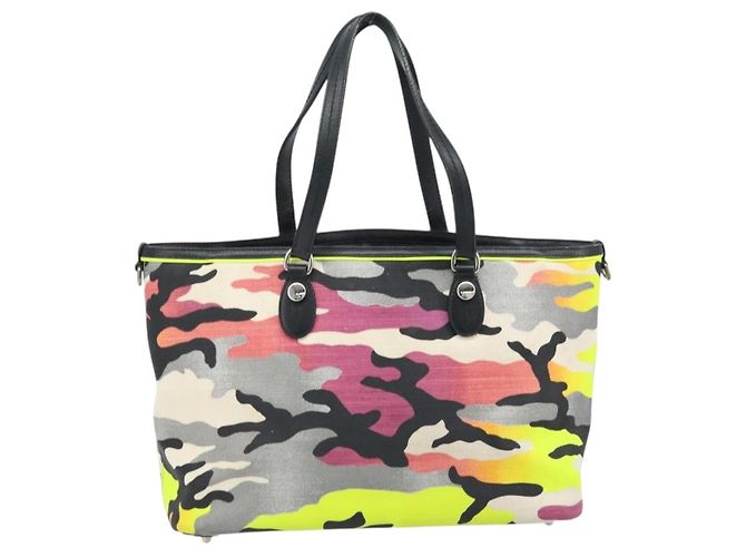 Christian Dior Open Limited Edition Anselm Reyle Camouflage Canvas Medium Multicolore - vista 2