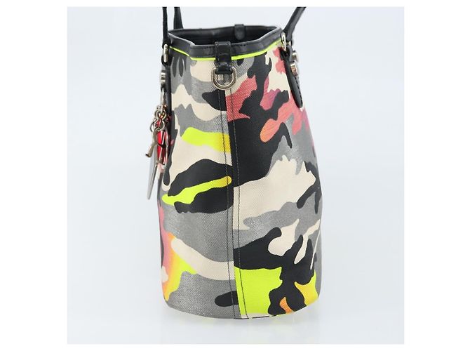 Christian Dior Open Limited Edition Anselm Reyle Camouflage Canvas Medium Multicolore - vista 4