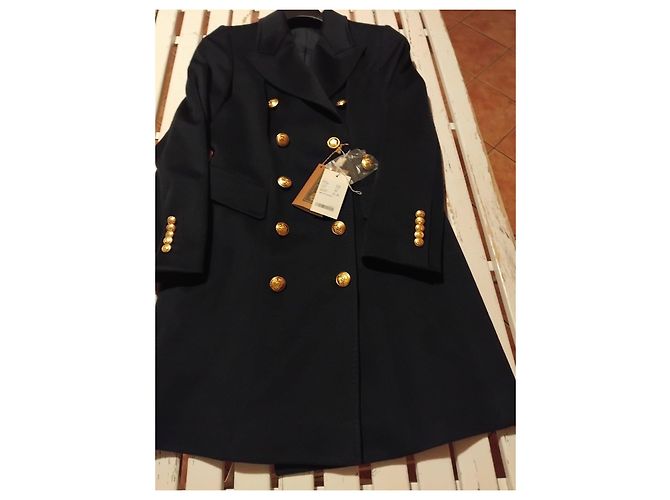 Loro Piana Abrigo Cruzado de Lana Azul Oscuro - vista 5