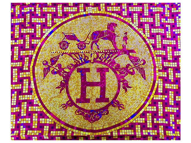 Hermès Mosaïque au 24 Seidentuch Carré Pink Lila - Ansicht 2