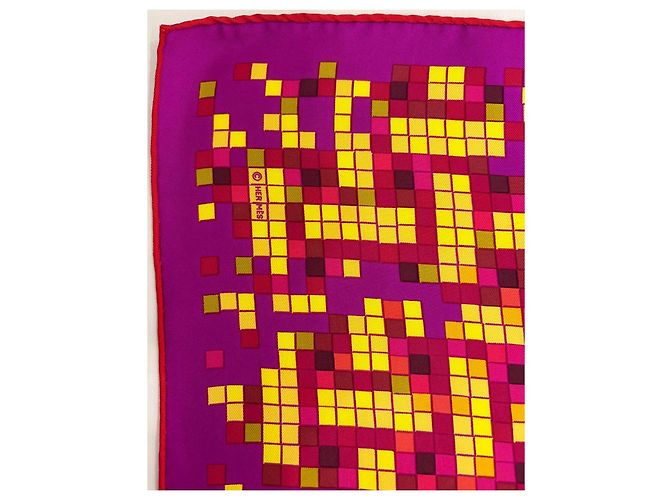 Hermès Mosaïque au 24 Seidentuch Carré Pink Lila - Ansicht 7