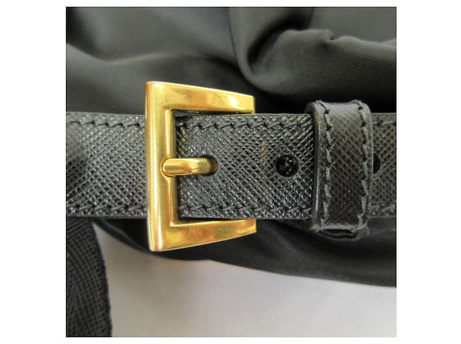 Sac à dos Prada en nylon Tessuto avec plaque triangle Noir - vue 10