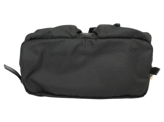 Sac à dos Prada en nylon Tessuto avec plaque triangle Noir - vue 4
