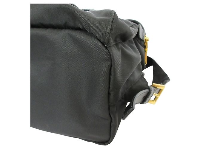 Sac à dos Prada en nylon Tessuto avec plaque triangle Noir - vue 5