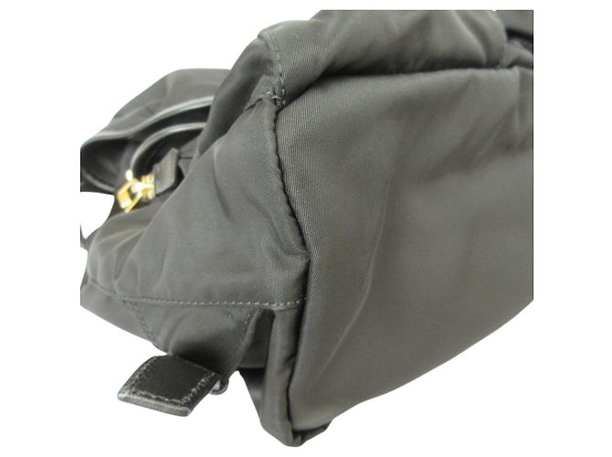 Sac à dos Prada en nylon Tessuto avec plaque triangle Noir - vue 6