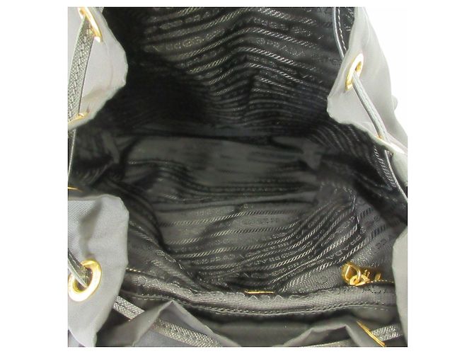 Sac à dos Prada en nylon Tessuto avec plaque triangle Noir - vue 7