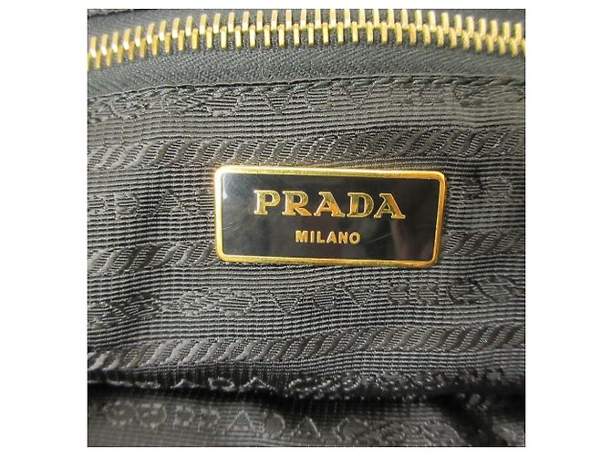 Sac à dos Prada en nylon Tessuto avec plaque triangle Noir - vue 8