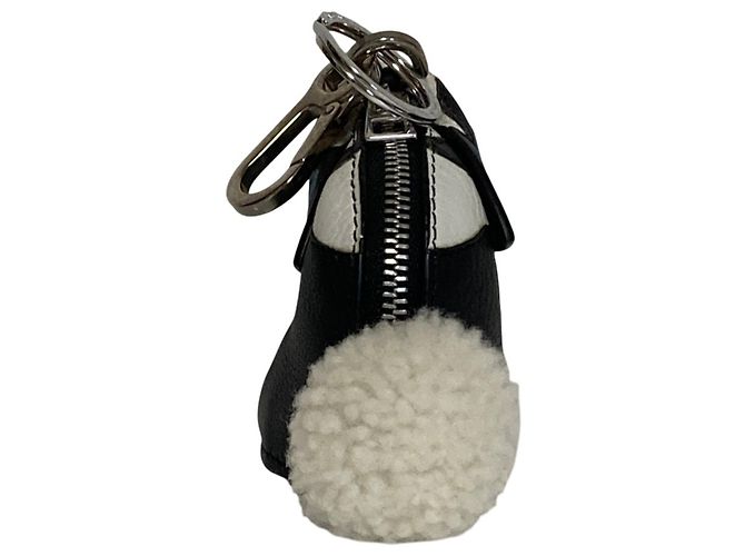Loewe Leder-Hase Charm Münzbeutel Schwarz Weiß - Ansicht 2